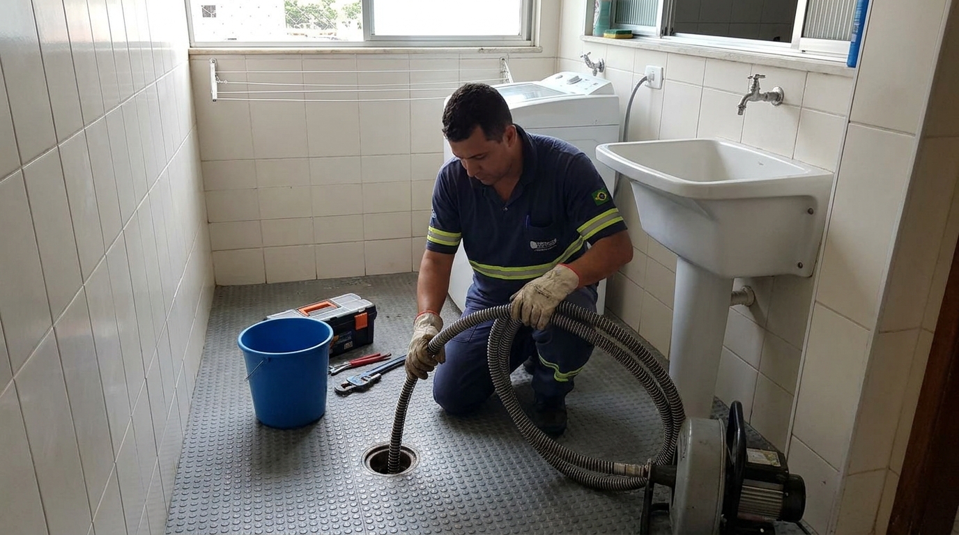 Desobstrução na Cozinha no Algarve, Cotia‑SP